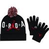 Nike Jordan Set da Ragazzi Cappello e Guanti Pom Beanie Nero Codice 9A0869-023
