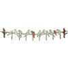 Kare Design Appendiabiti Da Parete Bird Party, Uccelli, Ottone/Multicolore, 19X102X6Cm, 8 Ganci, Stile Vintage, Decorazione, Corridoio,