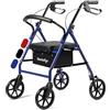 Geriafy Deambulatore per anziani con ruote grandi, Lambda Max Blu