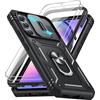 LeYi Cover per Samsung A54 5G con 2 x Pellicola Vetro Temperato(Nero) | Custodia