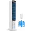 SereneLife Raffrescatore Evaporativo e Ventilatore a Torre con Telecomando, Serbatoio 5 L, 4 Cubetti di Ghiaccio, 3 Velocità, Oscillazione, per Casa e Ufficio, Portatile ed Efficiente