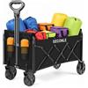 Carrello Pieghevole Su Ruote, 100L 100KG Carrello Trasporto Con Ruote Rimovibili