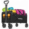 Carrello Pieghevole Su Ruote, 100L 100KG Carrello Trasporto Con Ruote Rimovibili
