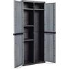 TOOMAX Armadio da Esterno Portascope in Resina/Plastica 65x37x165 cm Grigio TOOMAX