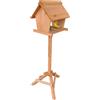Relaxdays Casetta per Uccelli con Supporto, Legno di Abete, Giardino, Balcone, H