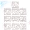 10pcs disegno stencil scava fuori numero disegno modello di arte pittura per