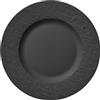 Villeroy & Boch - Manufacture Piatto Piano Nero, Lavabile in Lavastoviglie, Adat