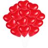 Moorle Palloncini a forma di cuore, rossi, 100 pezzi, palloncini a forma di qTny