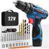 FAHEFANA Trapano Avvitatore Batteria 12V, Avvitatore a Batteria Set Max 25Nm, 2