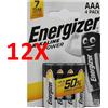 ENERGIZER 12 X Energizer Aaa Ministilo 1,5v Alkaline Power Blister 4 Pz