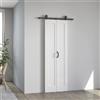 Brugel Porta Scorrevole Stile Classico a Libro Pieghevole 70x210 cm Bianco Brugel