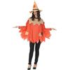 FIESTAS GUIRCA | Costume da Spaventapasseri per Donna (42-44/L) - Poncho e Cappello - Ideale per Halloween, Oktoberfest e Feste in Maschera - Perfetto per Adulte - Arancione e Beige