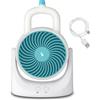 BEPER P206RAF202 Mini Raffrescatore d'Aria USB con Luci LED, Condizionatore Portatile da Tavolo con 3 Velocità, Contenitori Ghiaccio, Inclinazione Regolabile, per Casa e Ufficio