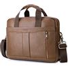 BAGZY Borsa 24 Ore a Tracolla, Uomo Ventiquattrore Pelle, Porta PC 15.6 Pollici,