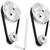 Tuzuk Set da 2 pezzi GT2 Ruota sincrona 20 e 80 denti Puleggia dentata in alluminio co