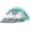 Wolfwise Tenda da Spiaggia UPF 50+ per Famiglia, Riparo Solare Anti-UV con 3 Fin