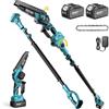 SEESII 2-in-1 Mini Motosega, 6" Potatura Telescopica Per Giardinaggio | Motosega