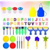 55 Pcs Kit Da Disegno Bambini Pittura Per Spugna Sponge Painting for Kids