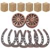 24 Pcs Decorazioni Per Feste Da Cowboy Piccole Balle Di Fieno Decorative