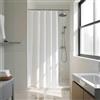 YISURE tenda da doccia stretta bianca 120 x 200 per piccole vasche da bagno, ten