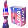 Fisura - Lampada lava Galaxy. Base multicolore, liquido trasparente e glitter di