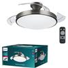 Philips lighting Philips Atlas LED Ventilatore da soffitto con luce, 2700-5500K, nichel, incluso