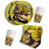 Procos - Decorazioni di compleanno Shrek, set da 52 pezzi, piatti, bicchieri e tovaglioli di carta per feste di compleanno per bambini, stoviglie per feste