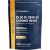 Horbäach Olio di Cumino Nero Capsule | Spremuto a freddo | 1000mg per Capsula | Scorta di