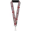 Buckle-Down Lanyard-1.0"-Corset Lace Up W/Bow Plaid/red 22" x 1" Multicolor