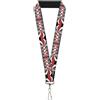 Buckle-Down Lanyard-1.0"-Corset Lace Up W/Bow Black/red 22" x 1" Multicolor