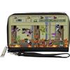Teenage Mutant Ninja Turtles PU Zip Around Wallet Rectangle Teenage Mutant Ninja Turtles 8-Bit Video Battle S
