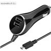 goobay Caricabatteria Auto Micro-USB 3.1A 2 Porte USB Cavo Spirale 0.8m 12/24V