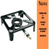 Fornellone a gas fornello da campeggio in accaio bruciatore ghisa 40x40x15