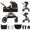kk Kinderkraft Kinderkraft ESME 2in1, Nero