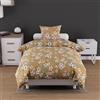 Soleil d'ocre, Set copripiumino Cotone 57 Fili 140x200 cm Manon Camel