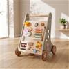 Carrello Primi Passi in Legno Multifunzione Carrello Primi Passi con Attività