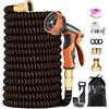 Hingue Tubo da Giardino Estensibile 15m Arancione, Canna da Irrigazione Flessibile per