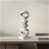 Scultura Moderna in Resina Geometrico Scultura da Tavolo Effetto Pietra
