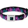 Harley Quinn Dog Collar JKAW-HARLEY QUINN Black/Turquoise HARLEY QUINN Pow & Aiming Poses/Jok