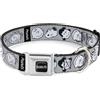 Peanuts Dog Collar PNTM-PEANUTS Title Logo Full Color Black/White Peanuts Gang Expressio