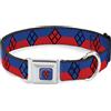 Harley Quinn Dog Collar JKDC-Harley Quinn Diamond Full Color Blue/Black/Red Harley Quinn Diam