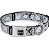 Peanuts Dog Collar PNTM-PEANUTS Title Logo Full Color Black/White Peanuts Gang Expressio