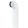 Gomito di scarico WC in HDPE da parete con anti intasamento e salvaspazio