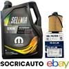 Selenia 5 Litri Olio Motore Selenia WR Forward 0W30 + Filtro olio ECO Per Jeep 1.6 88 KW
