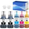 SHUOLEI Inchiostro Compatibile con Epson 113 Flaconi di Inchiostro ET-5150 ET5150 ET-51