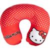 SANRIO TATAWAY Hello Kitty Cuscino Da Viaggio Bambina Rosso A Pois Collo Auto
