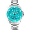LORENZ Aquitania 030231PP Orologio Uomo Automatico Turchese Sub 1000 Metri + Cin