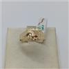 ANELLO UOMO CON SERPENTE E CRISTALLO ROSSO ORO GIALLO 18KT 2,65 GR. N.18 (8553)