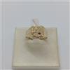 ANELLO UOMO CON SERPENTE E CRISTALLO ROSSO ORO GIALLO 18KT 3,7 GR. N.18 (8551)