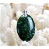 JM-IMPORT Giada Omfacite 49 Carati - Ciondolo Cabochon Pietra Naturale - Italia / FM54